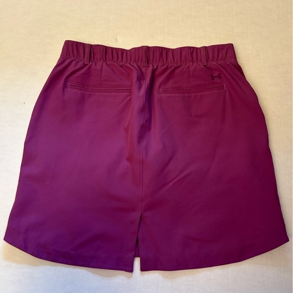 Under Arnour women’s Links woven golf performance skort in purple Sz-8. L19 - Picture 4 of 9
